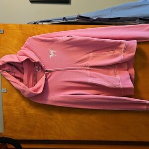 Pink Love Pink Zipup Hoody Sz LARGE